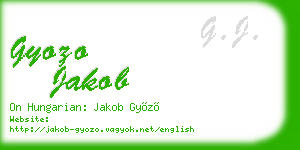 gyozo jakob business card